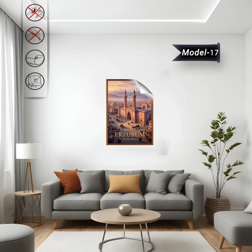 Türkiye İller Tablo - Poster Erzurum (Model-17)