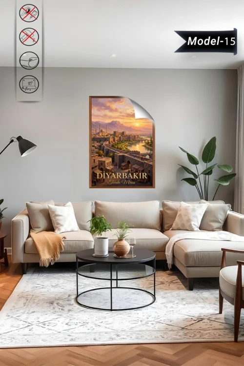 Türkiye İller Tablo - Poster Diyarbakır (Model-15)