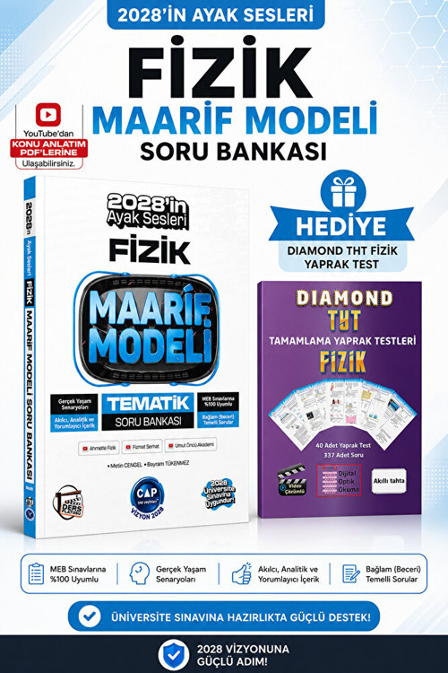 2028 MAARİF MODEL FİZİK SORU BANKASI-TYT FİZİK YAPRAK TEST HEDİYELİ!!