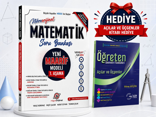 MİKROORİJİNAL 2028 MAARİF MODEL TYT MATEMATİK SORU BANKASI -GÜR AÇILAR ÜÇGENLER HEDİYE!!