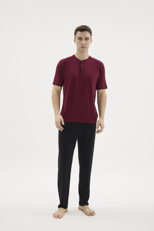 KKT-26153 Erkek Midi Yaka Pijama Takımı