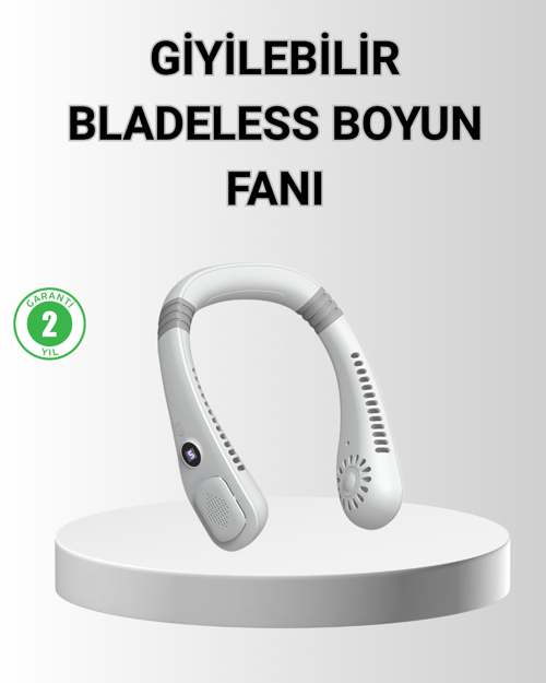 uygun Giyilebilir Boyun Fanı 360° Dairesel Rüzgar ve 5 Kademeli Hız Ayarlı popüler