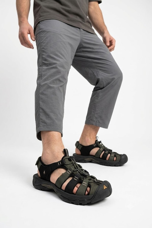 152-710445A Erkek Outdoor Sandalet Siyah - Yeşil