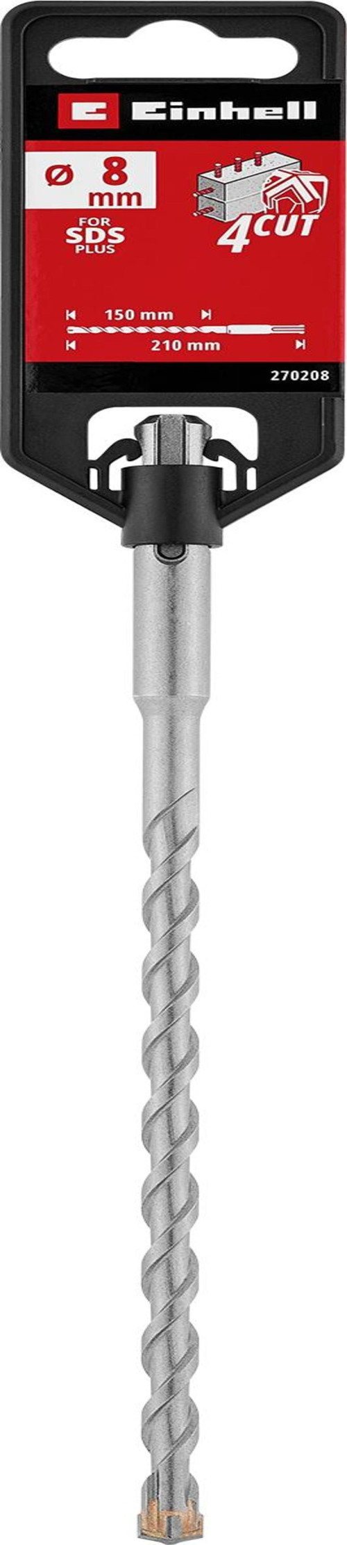 Orijinal SDS Plus 4 Ağızlı Beton Matkap Ucu 8 x 210 mm 49270208