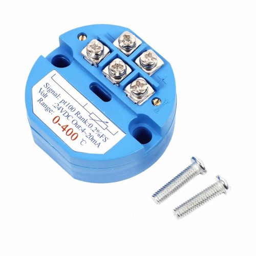 PT100 Sıcaklık Sensörü 4-20mA Sinyal Dönüştürücü Modülü -400°C ~ +400°C RTD Transmitter 24V DC