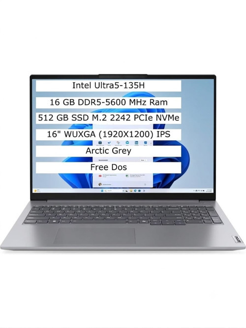 ThinkBook 16 G8 21SK00G8TX Ultra 5-135H 16GB 512GB SSD 16 WUXGA 1920x1200 FreeDos