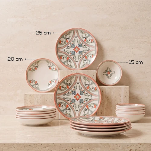 Camelia Rustik 6 Kişilik 18 Parça Yemek Takımı 63053