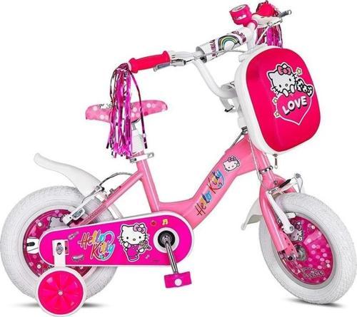 1216 HELLO KITTY-BMX-CANTA-V-KIZ ÇOCUK BİSİKLETİ 12 JANT PEMBE