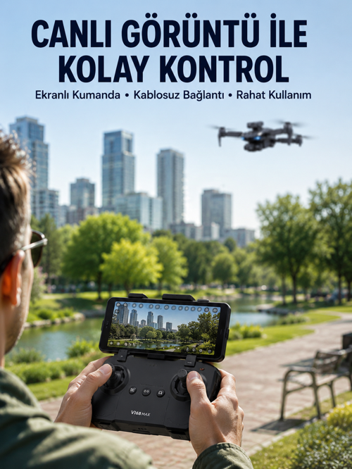 popüler Havadan Çekim İçin Çift Kameralı Kompakt ve Kolay Taşınabilir Drone 2026