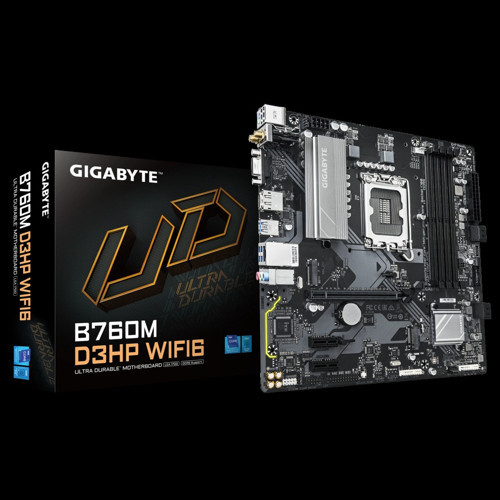 Gıgabyte B760m D3hp Wıfı6, 4xddr5, 2xm.2, Dp, Hdmı, Vga, Wi-fi 6e, Bluetooth V5.3, 12-13.14.nesil, L