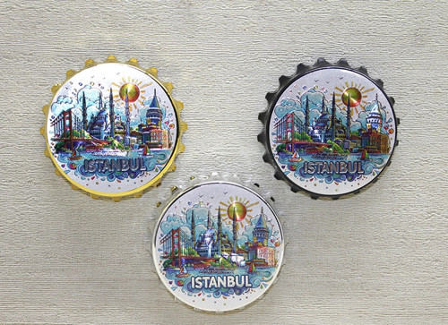 İstanbul Temalı Metal Magnet