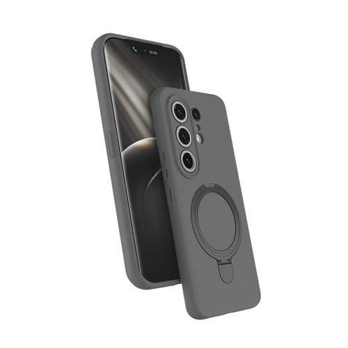 Tecno Camon 50 Pro Kılıf M-safe Şarj Özellikli Standlı MKST Samara Kapak - Titanyum-Gri