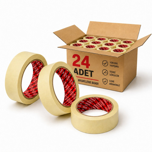Boya Tamirat ve Maskeleme Bandı 24 mm X 20 mt 24 Adet
