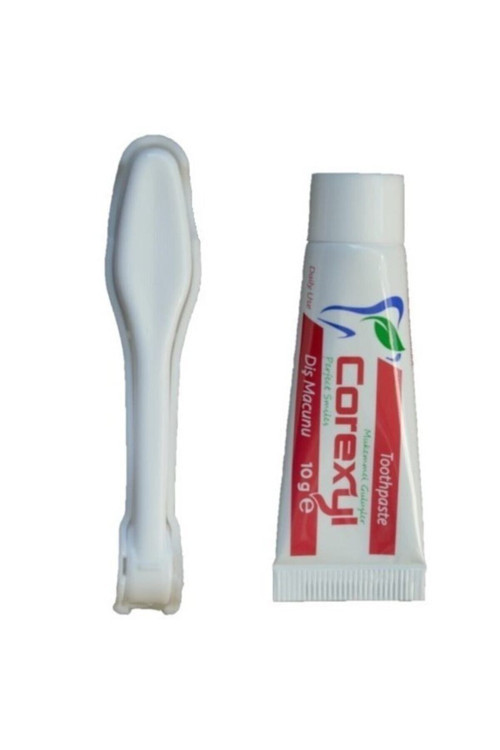 100 Adet Diş Fırçası Diş Macunu 10 Gr Ikili Set