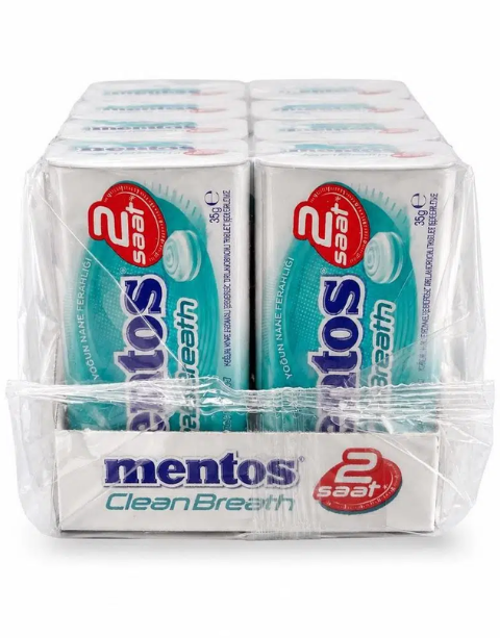 Clean Breath Yoğun Nane Aromalı Şekersiz Tatlandırıcılı Tablet Şekerleme 35 GR X 12 Adet