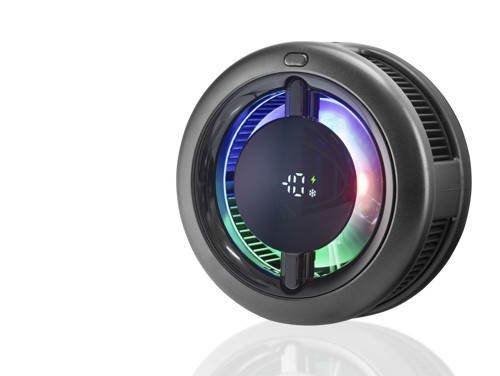 Manyetik Telefon Soğutucu Fan Rgb Dijital Ekranlı - Siyah CX19