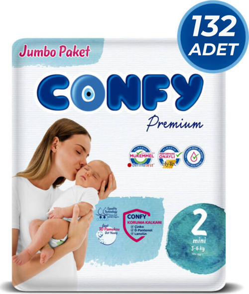 Premium 2 Numara Bebek Bezi Mini 3 - 6 Kg 132 Adet