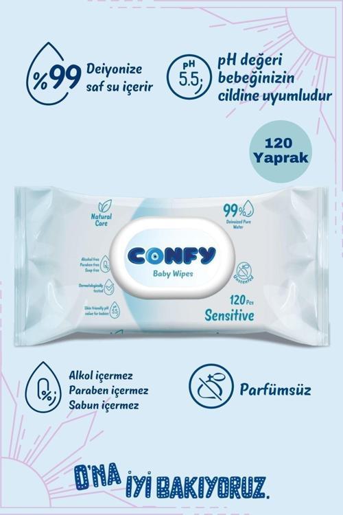 Sensitive Bebeklere Özel Islak Mendil 120 Yaprak