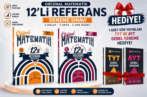 ORİJİNAL 12 TYT MATEMATİK-AYT MATEMATİK DENEME SETİ-TYT-AYT TÜRKİYE GENELİ DENEME HEDİYELİ!!