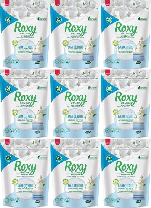 Roxy Bio Clean Matik Sabun Tozu 800gr Bahar Çiçekleri (9 Lu Set) (234 Yıkama)
