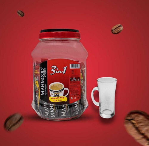 3ü 1 Arada Hazır Kahve 42 Adet Ve Cam Kupa Bardak Hediye