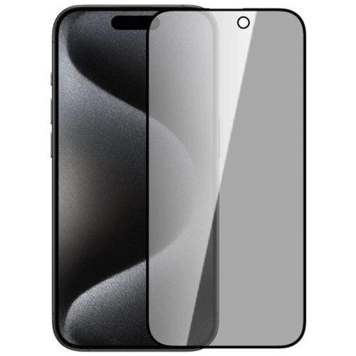 ALLY İPhone 15 3D Full Privacy Gizlilik Cam Ekran Koruyucu Anti-Spy-(5775)