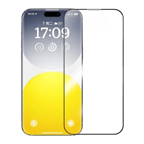 Baseus iPhone 15 Pro HD Tempered Full Koruma Cam Ekran Koruyucu-(5775)