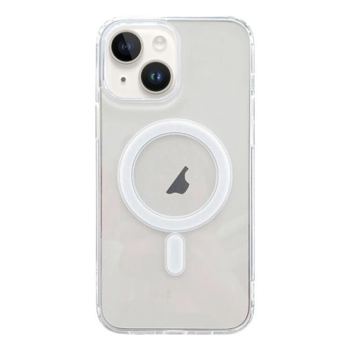 ALLY iPhone 15 Plus Magsafe Uyumlu Manyetik Şeffaf Silikon Kılıf-(5775)