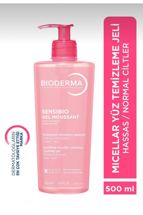Sensibio Foaming Gel Hassas ve Normal Ciltler Durulanan Micellar Yüz Temizleme Jeli 500 ml