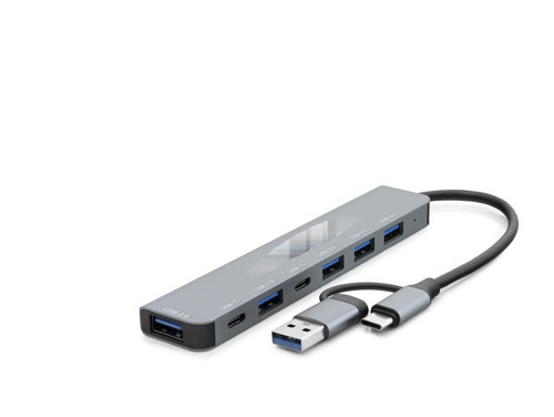 Usb Type-C 3.0 Hub 7 Port Gri Hdx7827