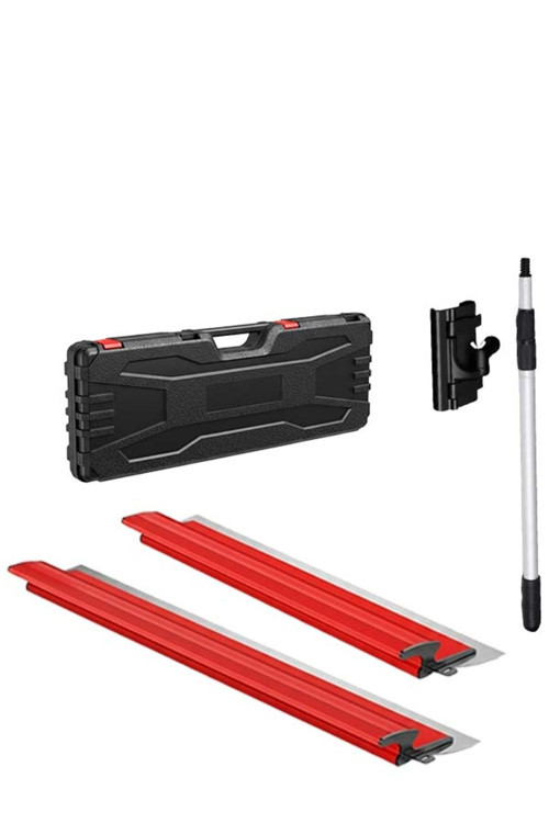 Saten Alçı Bıçağı-Mala Takımı - Çantalı İkili Set ( 80Cm, 100 Cm- 1 Adet Uzatma Çubuklu )
