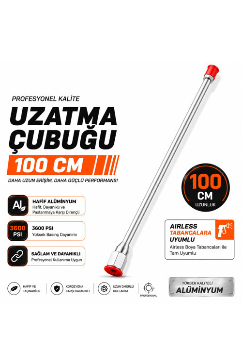 Airless Boya Makinesi Uzatma Çubuğu - 100 Cm