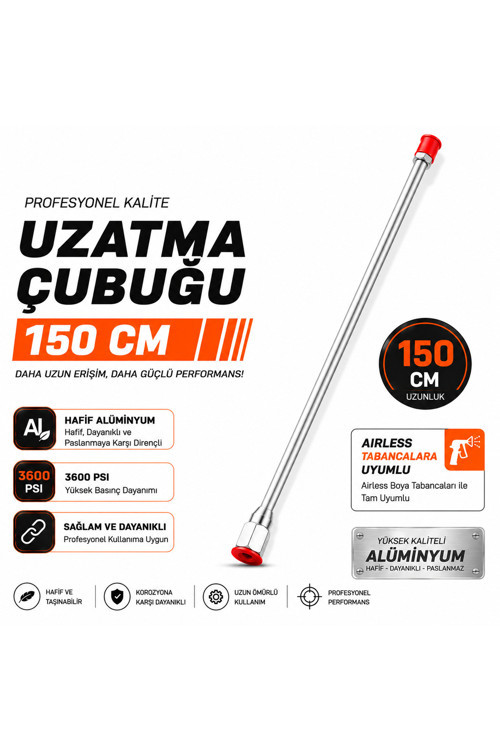 Airless Boya Makinesi Uzatma Çubuğu - 150 Cm