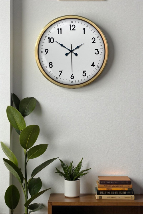 Zentime Eskitme Dekoratif Stil 52 Cm Metal Duvar Saati