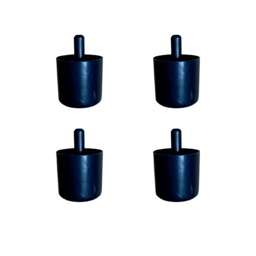 Silindir Plastik Ayak Geçmeli Pimli - 50MM - Siyah 12MM HKS278 - 4 Adet TG-1395 346718