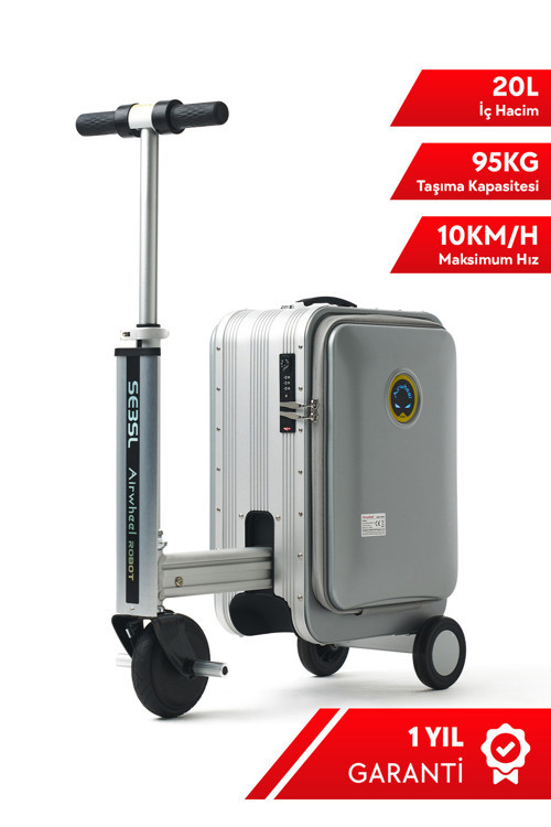 SE3SL Elektrikli Binilebilir Scooter Valiz - Gri