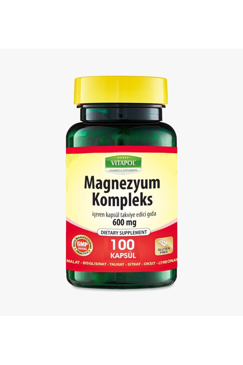 Vitapol Magnezyum Malat Bisglisinat Taurat L-treonat Oksit 100 Kapsül
