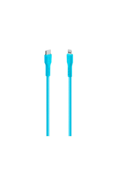 USB-C - Lightning Hızlı Şarj Kablosu 120cm Neon Mavi