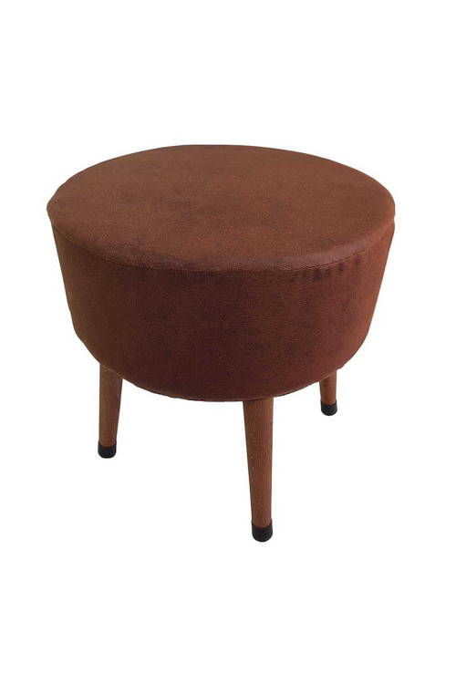 Kahve Puf Koltuk Bench Tabure – Dekoratif Ahşap Ayaklı | Doğal & Modern Stil