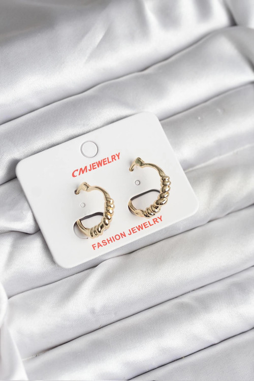 14K Gold Renk Kaplama CM Kadın Küpe 5886
