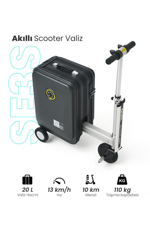 SE3S Elektrikli Binilebilir Scooter Valiz
