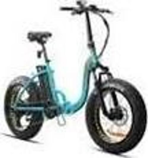 VONIQ-S FAT BIKE ELEKTRİKLİ KATLANIR BİSİKLET 42CM MD 20 JANT 8 VİTES MAVİ