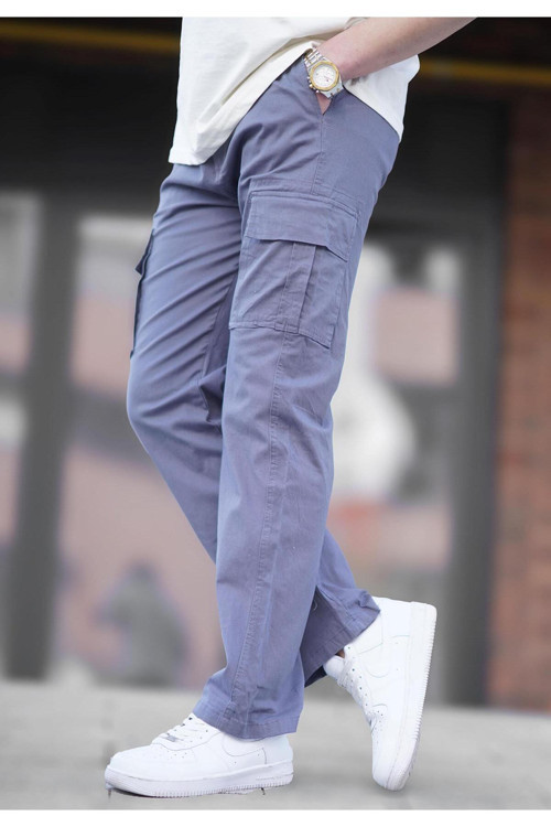Füme Erkek Kargo Cep Baggy Pantolon 6811