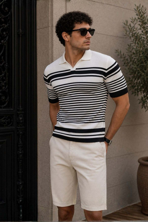 Erkek Siyah Polo Yaka Tişört 5083