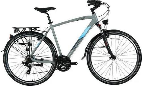 TRX 8100 CITY ERKEK ŞEHİR BİSİKLETİ 52CM V 28 JANT 21 VİTES AÇIK METAL GRİ YEŞİL BEYAZ