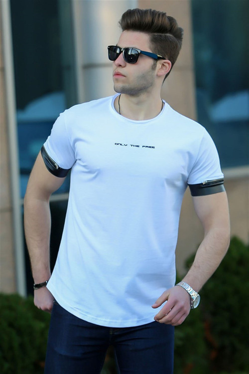 Beyaz Erkek Tişört 4451