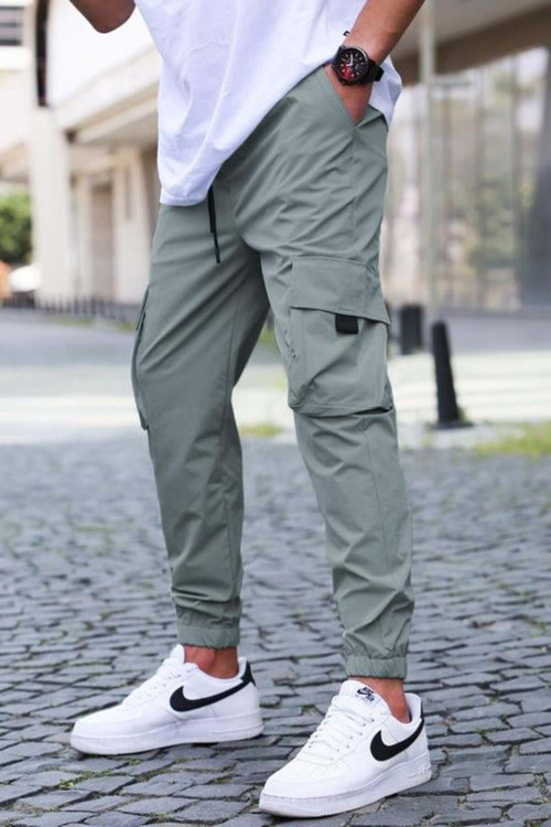 Çağla Yeşili Kargo Cep Erkek Jogger Pantolon 5461