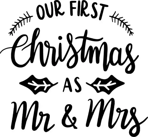 Our First Christmas Sticker Duvar Dekor Sticker 40 x 40 cm