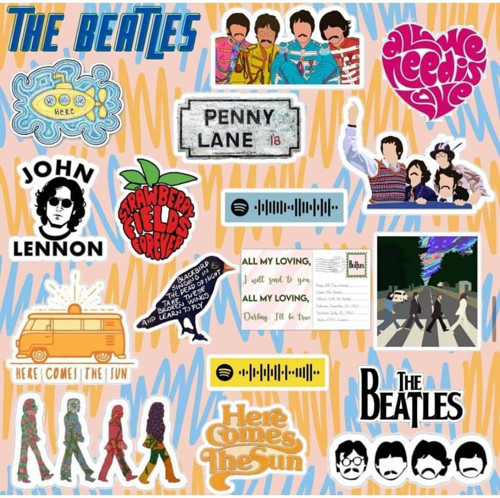 Beatles Seti Laptop Notebook Telefon Etiket Journal