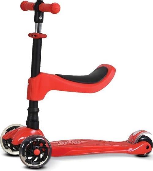 ÜMİT BABYHOPE SCOOTER FLT-199 LED IŞIKLI OTURAKLI 3 TEKER KIRMIZI